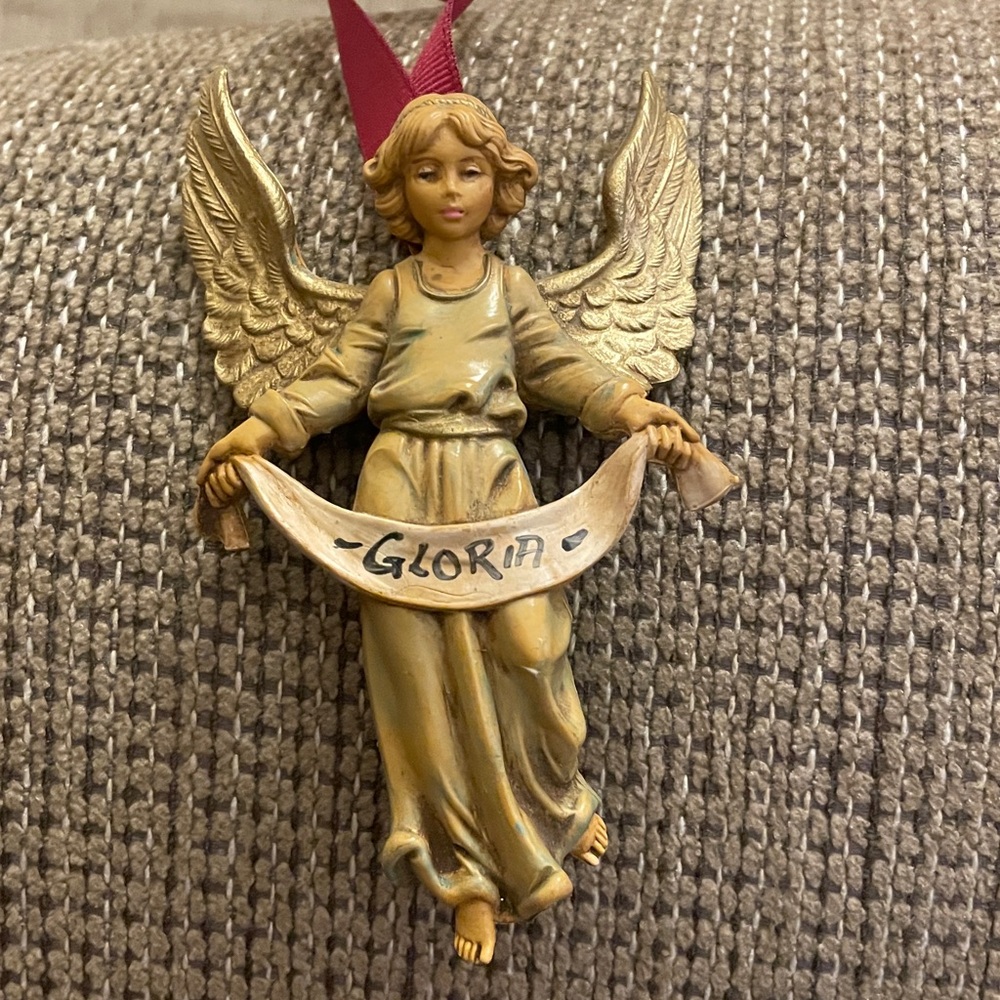 Vintage 1983 Fontanini Depose Italy Gloria Angel Nativity Ornament